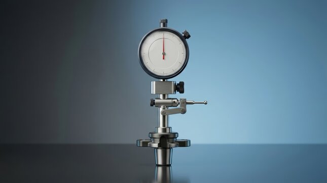 Coaxial indicator 3D render alignment measuring instrument designed for concentricity verification and precision machining tasks