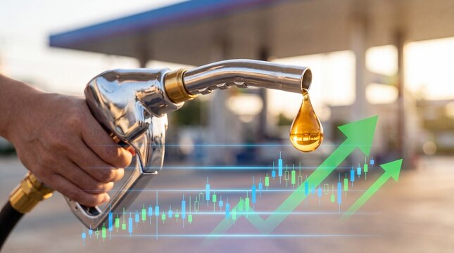 Oil Industry Fuel Price and Energy Market Business Concept