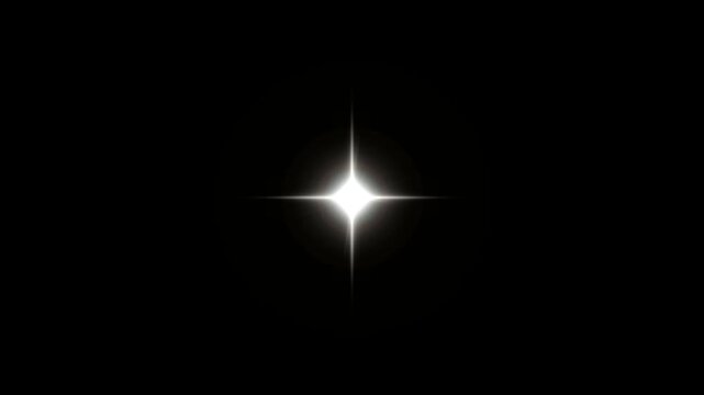 Twinkling stars blinking animation, sparkling glitter stars, shine twinkle magic on glowing sparkle effect, twinkle glitter white cartoon doodle animation, flat vector blinking shining light. 4K