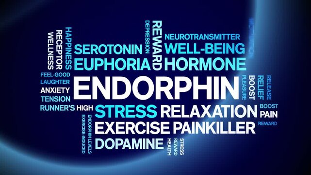 Endorphin animated word cloud-text design animation tag kinetic typography seamless loop.