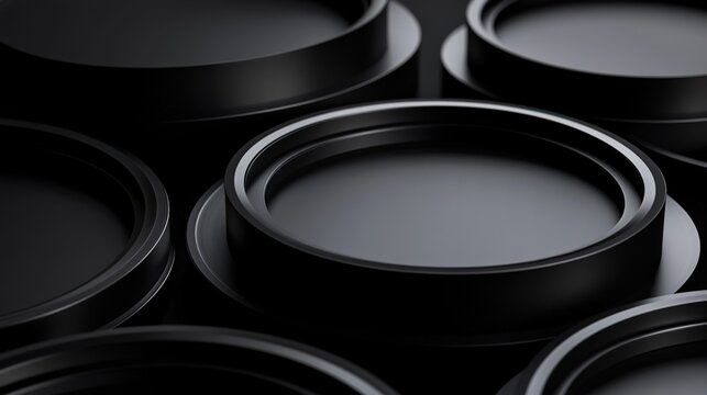 containment. Concentric rings with complex inner geometric pattern, minimalist. product launch decks, UI/UX mockups, designed for product launches and innovation pitches, highlights innovation.