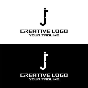 creative letter logo ij design vector