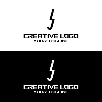 creative letter logo ij design vector