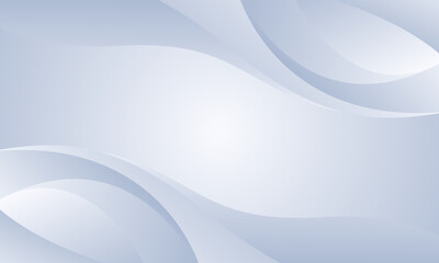Fototapeta premium Abstract white and gray smooth gradient wave background, elegant dynamic wallpaper, suitable for templates, banners, covers, posters, presentations, flyers, web, and pages