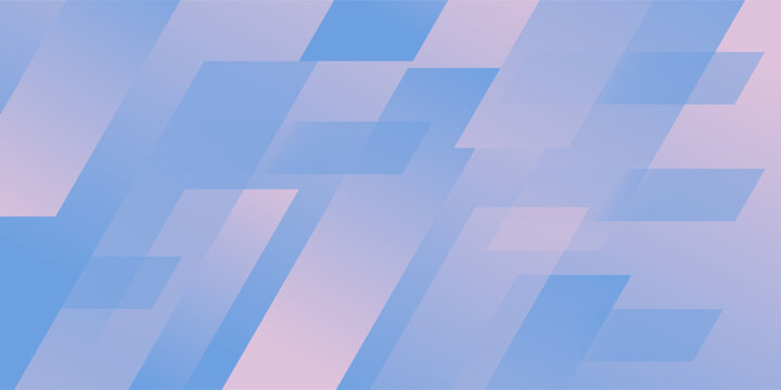 Abstract geometric background with transparent blue and pink slanted parallelogram shapes vector
