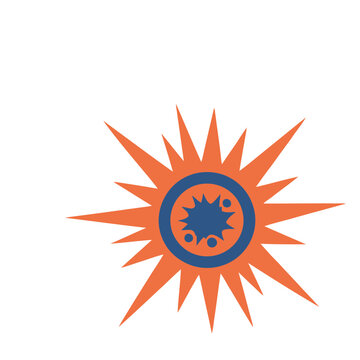 Abstract Starburst with Inner Circles