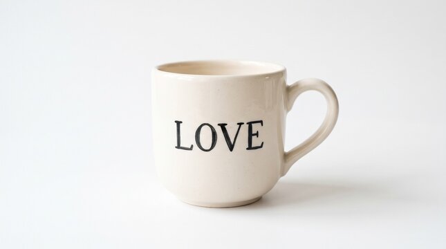 White Cup of Coffee with Milk on a Clean Background Cozy Morning Beverage Concept