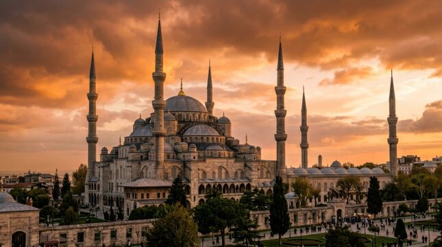 Blue Mosque Sunset