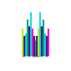 Obraz premium Colorful Speaker Meter