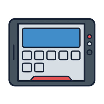 Tablet with buttons and screen