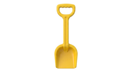 Yellow plastic toy shovel for beach sand play © popploy03