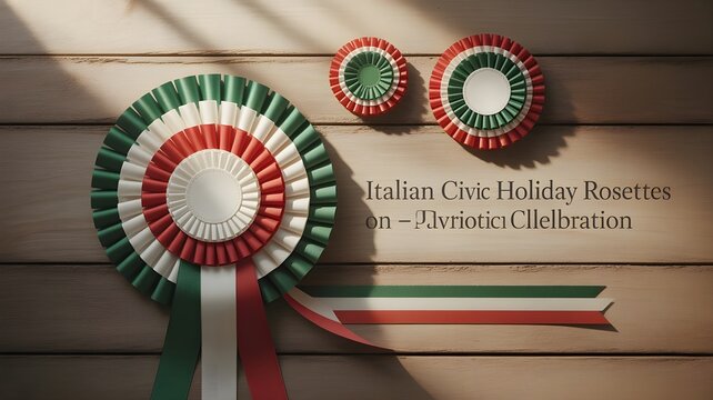 Italian civic holiday rosettes patriotic celebration