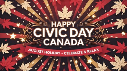 Happy civic day canada august holiday celebrations