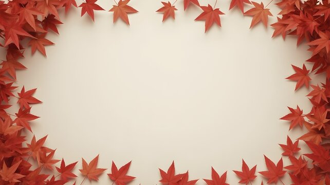 Civic holiday autumn leaves border fall season festive background