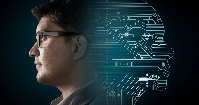 portrait of a man with virtual reality projections around hm 
