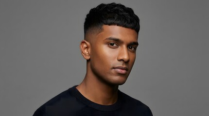Obraz premium a man with a casual short haircut and beard, made by Ai