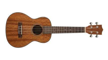 Fototapeta premium Acoustic Ukulele: A beautiful acoustic ukulele crafted from warm-toned wood, showcasing its intricate details and inviting musical potential.