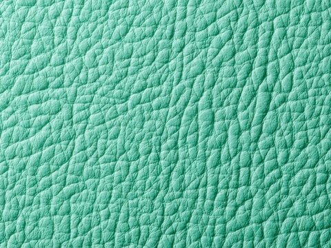 Close up of textured teal leather surface