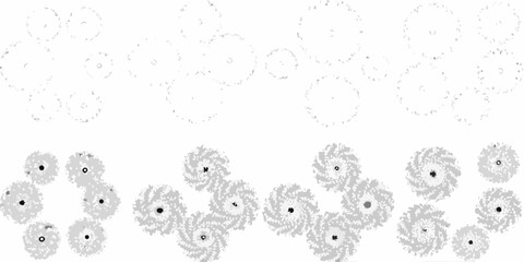tree canopy silhouettes on white background silhouette top down view forest nature ecology landscape environment transparent graphic design pattern illustration vector © Pabitra
