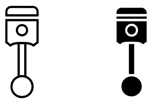 car engine piston icon vector