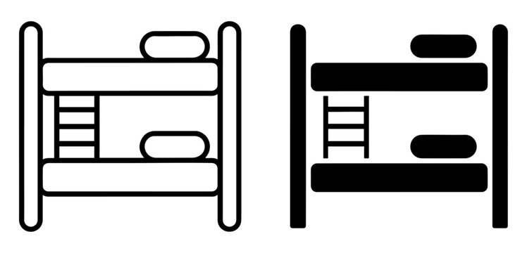 bunk bed furniture icon vector