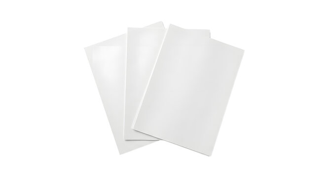 Blank white corporate letterhead paper sheets mockup
