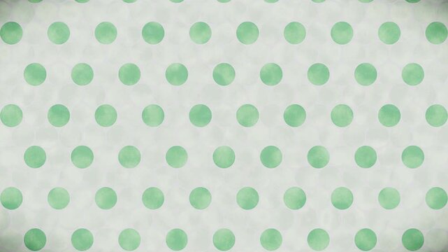 Abstract mint green and pale grey textured circle tile pattern background, a soft geometric seamless loop video