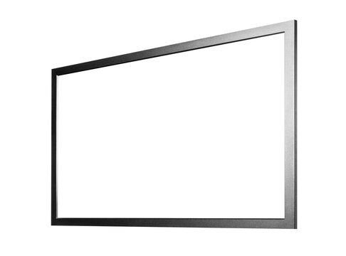 Angled computer screen mockup for website, software, advertising, and presentation design, isolated on transparent cutout background