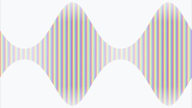 Abstract Colorful Vertical Waveform Audio Frequency Spectrum Clean Minimalist Motion Background High Fidelity Visualization for Music and Modern Media Projects