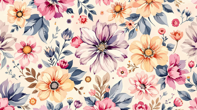 Hand painted floral watercolor border perfect for feminine branding wedding invitations and greeting card templates