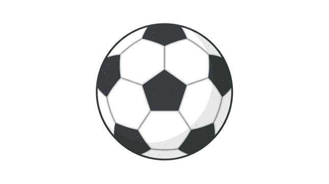 Classic Soccer Ball Icon Isolated on White Background