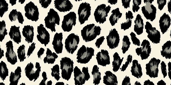 A repeating pattern of irregular black and grey splotches on a cream background