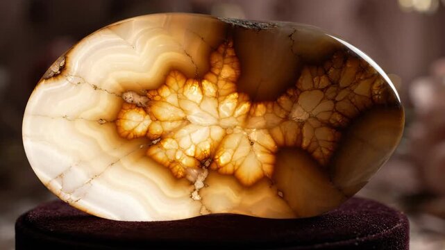 Exquisite Dendritic Agate Gemstone Showcasing Earths Artistic Formations.