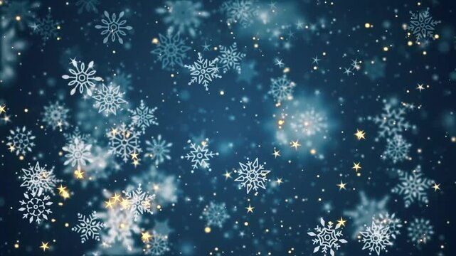 christmas background with snowflakes