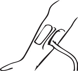 Obraz premium Hand Holding Pencil Vector Illustration Icon for Creative Design, Business Tools and Education Concept