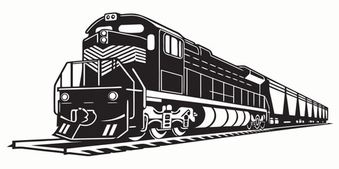 Black steam locomotive side profile vintage train silhouette steam engine ©  MST RABEYA  BEGUM
