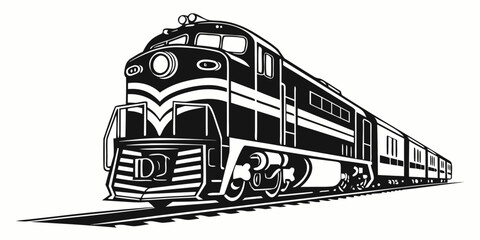Black steam locomotive side view, vintage train engine silhouette black silhouette ©  MST RABEYA  BEGUM