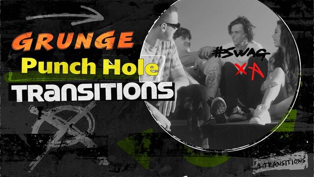 Grunge Punch Hole Transitions