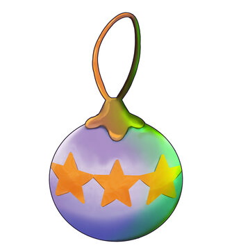 Boules de No&euml;l violettes avec &eacute;toiles or, d&eacute;coration sapin, No&euml;l fichier PNG, transparent	

