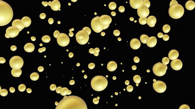 Gold egg falling down on transparent background. 