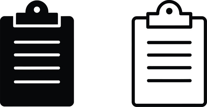 Clipboard checklist report icon featuring document management, task tracking, and business documentation symbols for websites and applications.