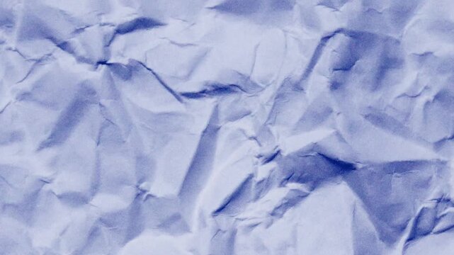 Crumpled white paper seamless loop stop motion animation