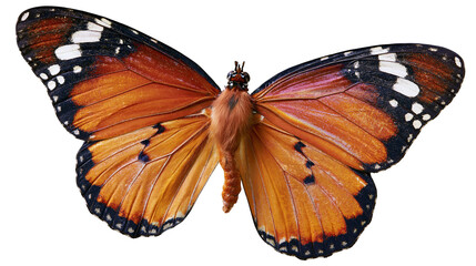 Orange butterfly with black and white wing patterns © Gael