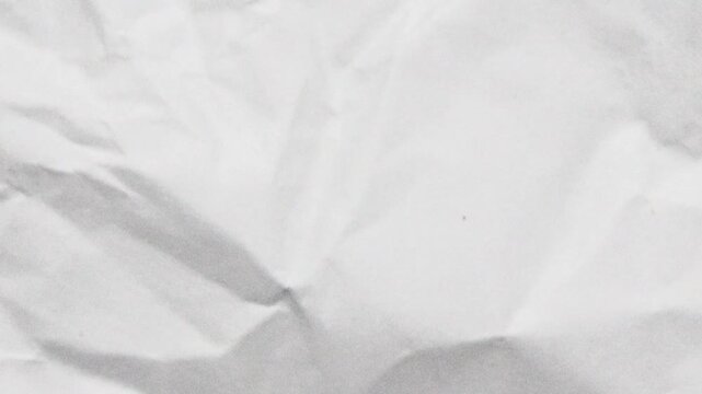 Crumpled white paper seamless loop stop motion animation