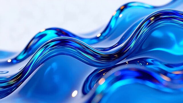 Blue liquid wave texture