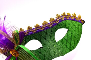 mardi gras carnival masks on black background  © Adriana