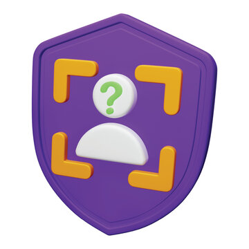  3d rendering icon Pseudonymisation security