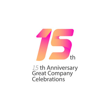 15 years anniversary logo design concept celebrations. 