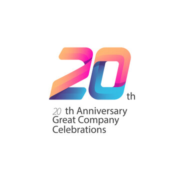20 years anniversary logo design concept celebrations. 