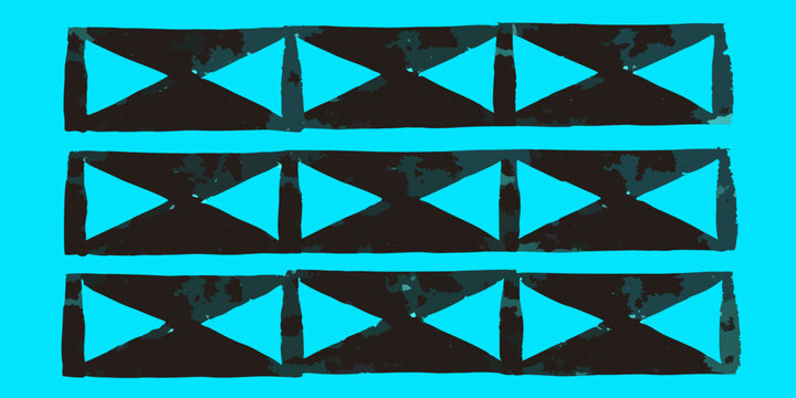 set of grungy distressed ink roller textures in cyan texture grunge effect color print textured surface printmaking